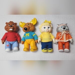 Lot of 4 Vintage Tomy 1984 The Get Along Gang 5.5" Dress-Up Kids Figures Bundle